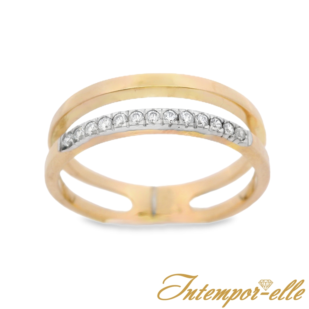 BAGUE OR 18 CT OXZ  RHODIER