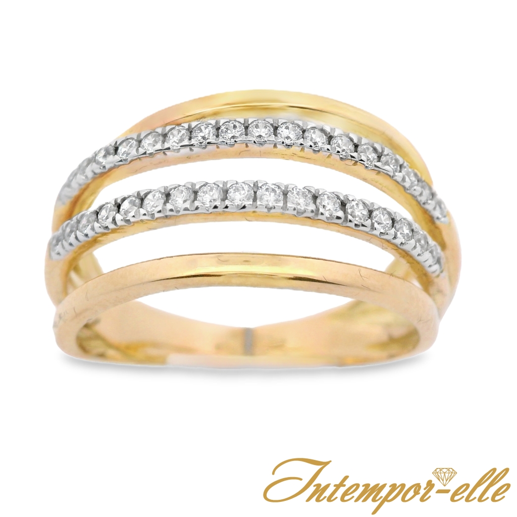 BAGUE OR 18 CT OXZ  RHODIER