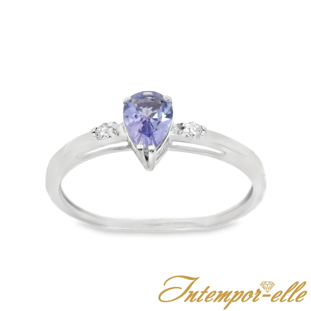 BA OR 18CT TANZANITE GOUTE + DT0.03 CT 
