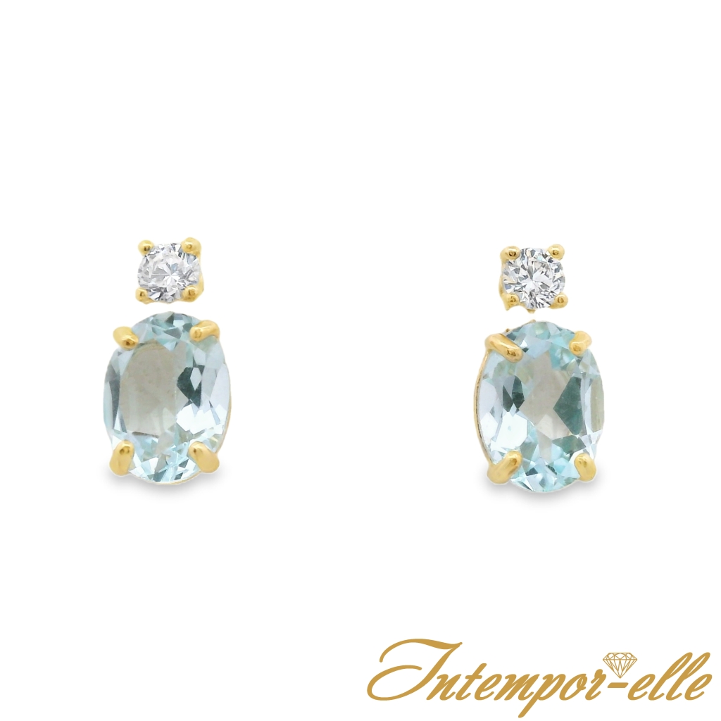 BO OR 18 CT TOPAZE OVAL + OXZ 