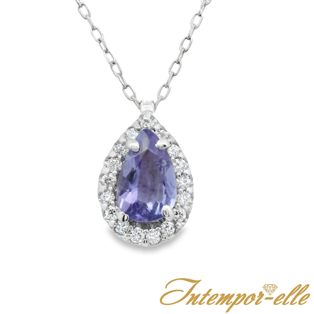 CL OR 18 CT TANZANITE GOUTE + DT 0.13 CT 