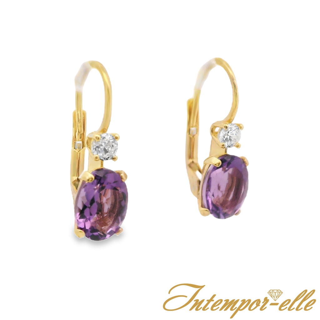 DORMEUSE OR 18 CT AMTH OVAL + OXZ 