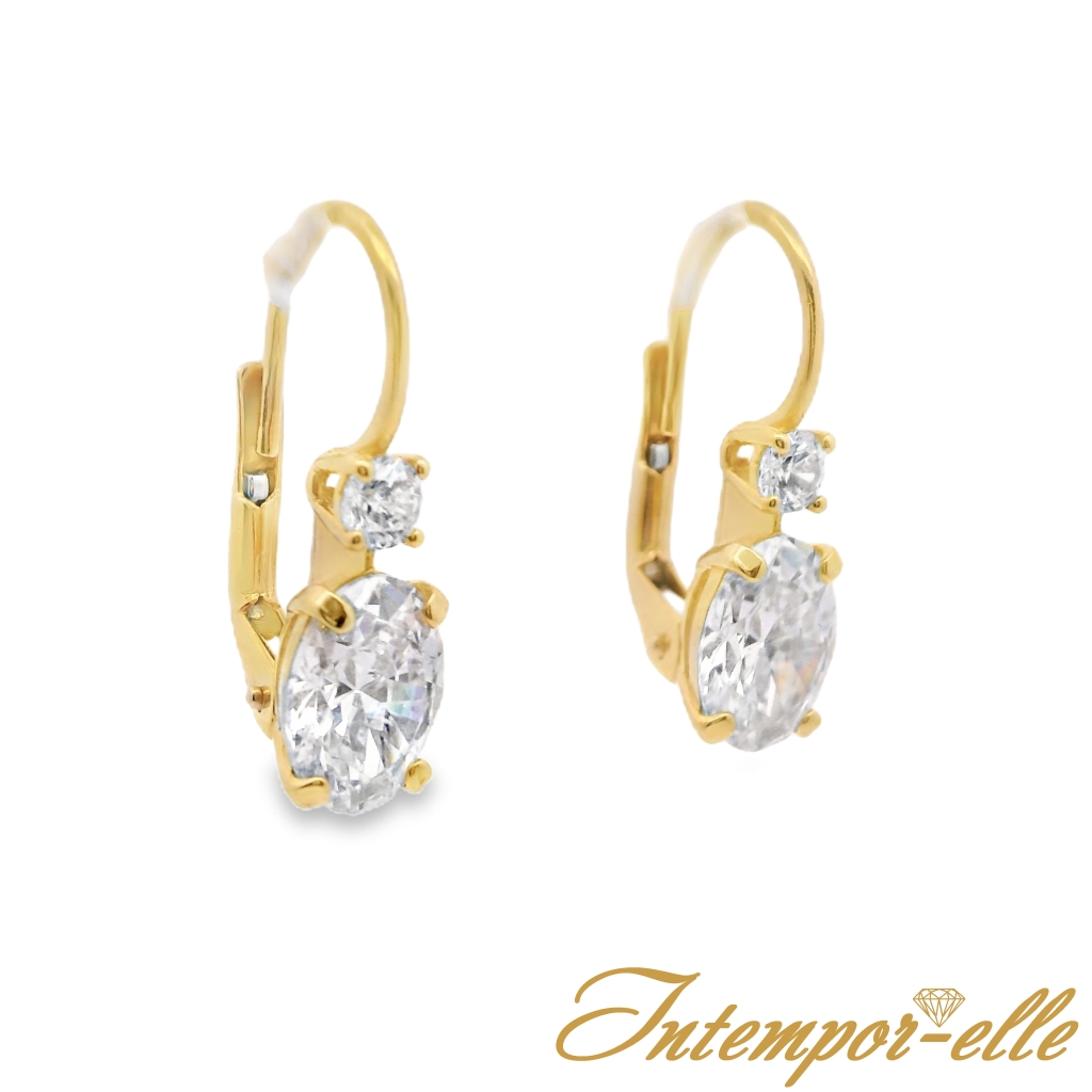 DORMEUSE OR 18 CT + OXZ OVAL 