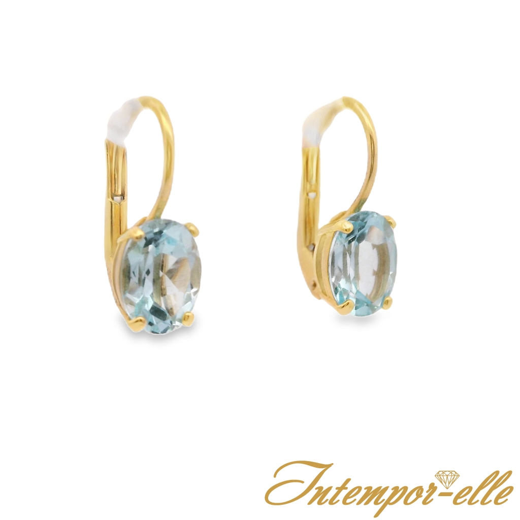 DORMEUSE OR 18 CT TOPAZE OVAL 