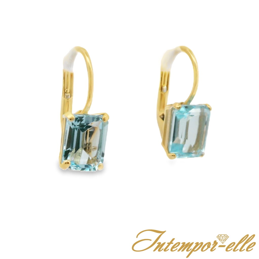 DORMEUSE OR 18 CT TOPAZE 8X6 