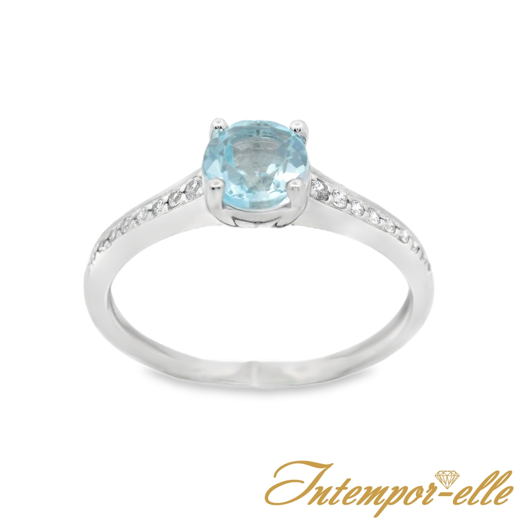 BA OR 18 CT TOPAZE BLEUE + OXZ 